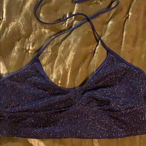 Sparkly navy blue bralette